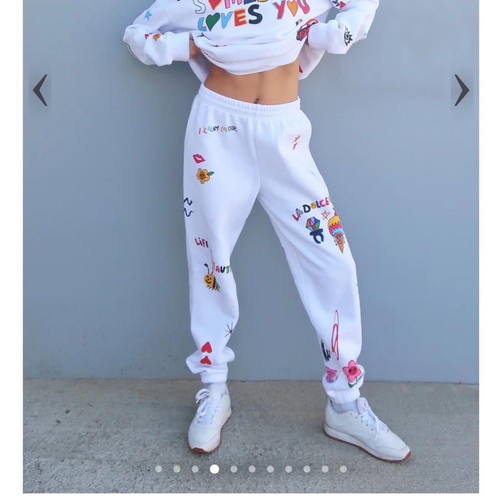 REVOLVE White Graphic Sweatpants